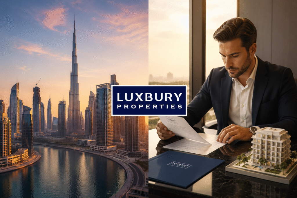 Investor comparing Dubai visa options with skyline backdrop